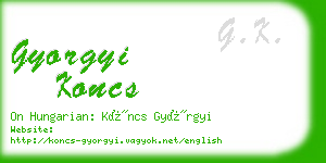 gyorgyi koncs business card